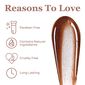Luminees Hot Kiss Brown Sugar Lip Plumper benefits including natural ingredients, paraben-free, cruelty-free, and long-lasting wear image number null